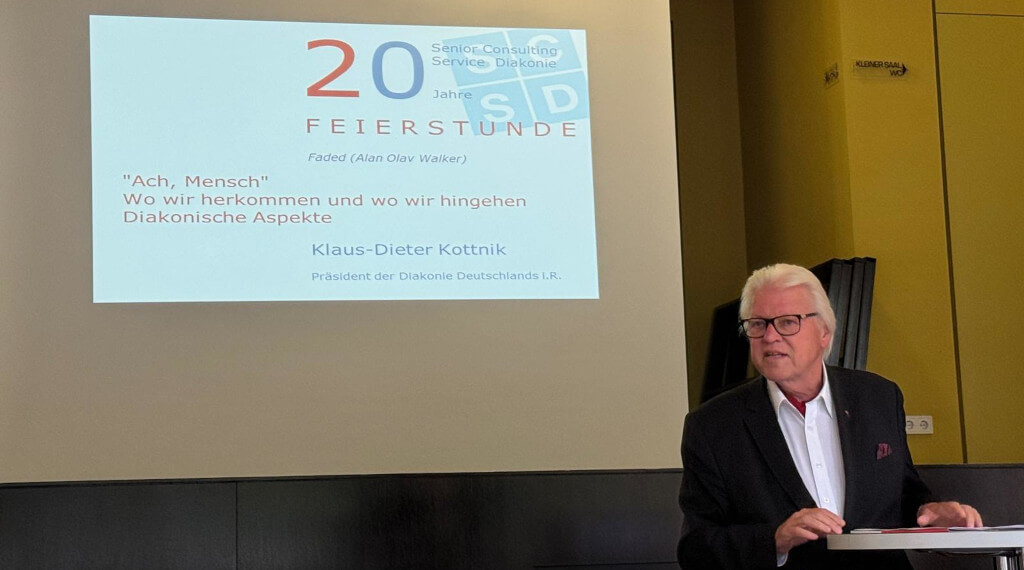 Klaus-Dieter Kottnik während der Feierstunde 20 Jahre SCSD, 2026
