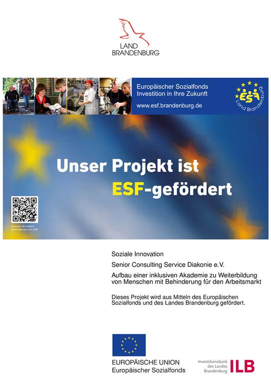 Bild: Unser Projekt ist ESF-gefördert