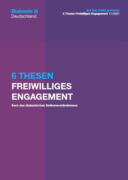 Cover des Diakonie-Papiers "6 Thesen Freiwilliges Ehrenamt"
